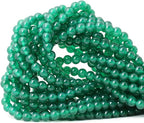 60PCS 6mm Green Agate Gemstone Round Loose Beads for Jewelry Making 1 Strand 15"