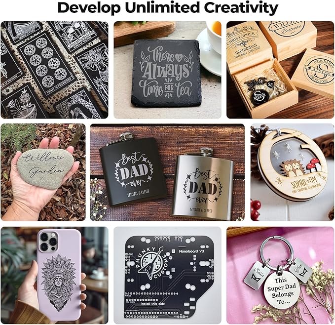 Acmer S1 Laser Engraver Machine, 2.5W(2500mW) High Precision Laser Cutter and Diode Laser Engraving Machine, 130x130mm Working Area for Wood and Metal, DIY Laser Engraver