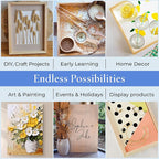 Narrow Wood Canvas 12 x 36 x 1-1/2-inch, Wooden Sign Blanks with Frame for Panoramic Style Photo Display, by Woodpeckers