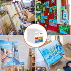 Stretched Canvas for Painting - 9x12 Inch/10 Canvas Value Pack - Triple Primer Acid Free 100% Cotton Blank Canvas for Painting Supplies Oil and Acrylic Pouring Art Watercolor