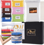 Pearled Candle Sand Wax Making Kit Refillable Pearled Wax with 1lb White and 700g 7 Colors 50 Wicks Scented Candle Supplies for Halloween, Christmas, Wedding, Home Decor