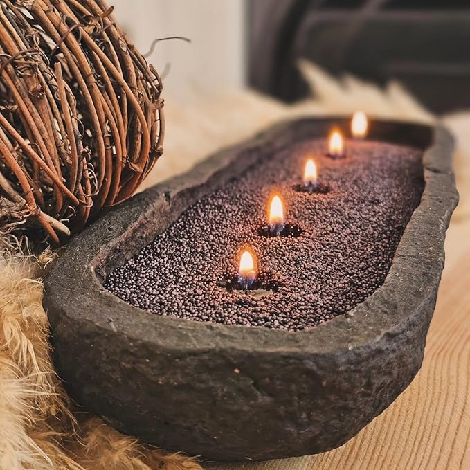 NICEME Black Customized Powder Candle Making Kit, 26Oz Refillable Beaded Wax Sand DIY Pearled Candle All Natural Reusable Candle Making Self Extinguish with 30PCS Wicks 2PCS Centering Devices