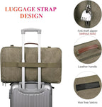 WITZMAN Canvas Backpack Vintage Travel Backpack Large Laptop Bags Convertible Shoulder Rucksack(A519-1 Classic Light Green)