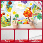 50 Sheets Watercolor Paper Bulk, 4"X6", 5"x7",8" x 8"，8" x 10",9" x 12",Each 10 Sheets.140 lb/300 GSM Water Color Paper for Kids Adults.Watercolor Drawing Paint Paper for Art Drawing Supplies