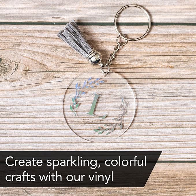 Black Metallic Vinyl Holographic & Oil Slick Vinyl Permanent for Cricut Joy: [8PK, 5.5" x 12" inch] Black Chrome and Holographic Permanent Sheets