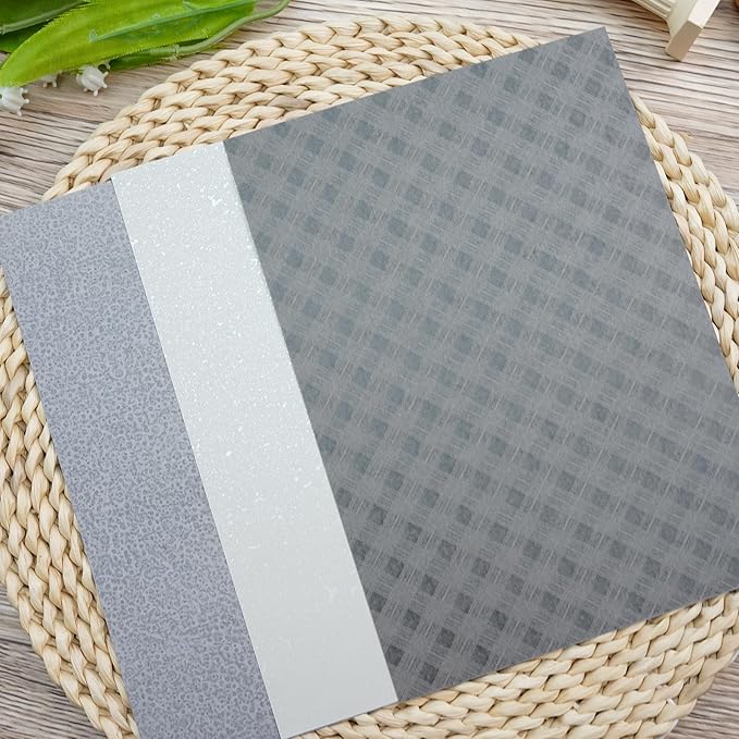 LewuwoPoing 30 Sheets Textured Art Paper Assorted Set 5.8x8.3 Inch A5 Mixed Special Craft Paper for Scrapbooking Junk Journaling Supplies dialy Plan Gift Card Embellishments Work (Grey)