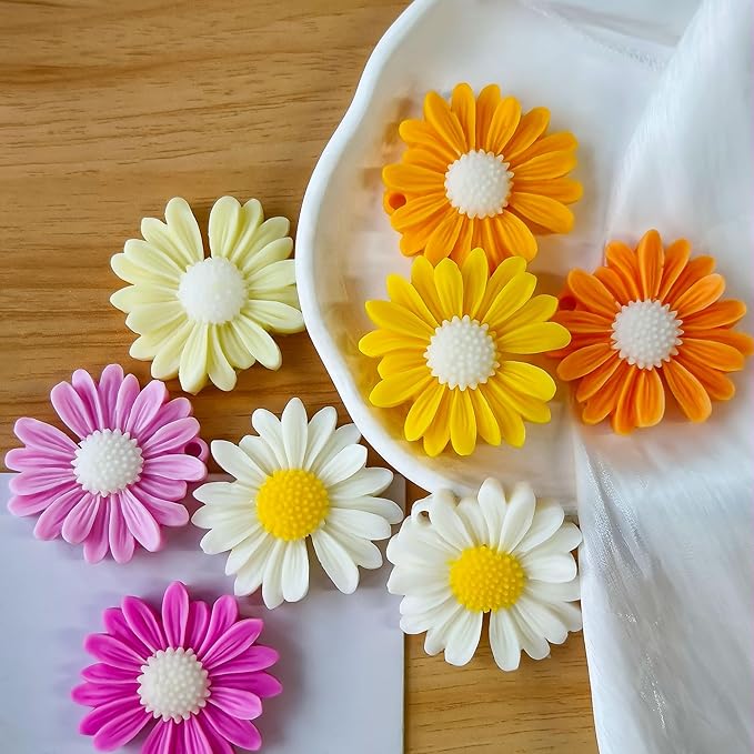 2 Pack Daisy Flower Mold - Resin Casting Silicone Molds for Home Decor & Candle Making Wave Spiral Mold
