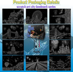 Scratch Art Book for Adults-Landmark Building Scratch paper|Scratch Painting Paper Craft Kit|Creative Foil Engraving Scratch Art|Scratch City Series Books for Travel Lovers,Craft Lovers(City Series 2)