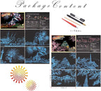 Scratch Rainbow Painting Art Postcards,Scratch & Sketch Art for Kids & Adults,Scratch Painting Creative Gift Engraving Art & Craft Set,Mini Envelope Postcard with 4 Tools,7.9''x5.5''（8 Pack）