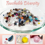 Mystery Mix Glass Beads Bulk - Assorted Crystal Beads for Jewelry Making, DIY Bracelets & Crafts, Half Pound Surprise Pack