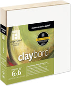 Ampersand Art Supply Wood Painting Panel: Museum Series Claybord, 6" x 6", 3/4" Cradled Profile