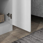 HOMCOM 69" Tall Storage Cabinet with Movable Storage Shelves, Modern Style Pantry Cabinet with Soft Close Doors, White