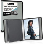 Dunwell Art Portfolio 8.5x11 Folder (Silver), Mounting Paper, Portfolio Binder for Artwork and 8.5 x 11 Documents Art Folder, 24 Pockets Display 48 Pages, Acid-Free Poly Presentation Book