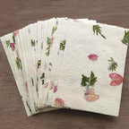 Handmade Botanical Craft Paper - 30 Sheets 8.27x11.7Inch Art Paper for Watercolor,Wedding Invites,Scrapbooking - Vintage Textured Designs for DIY,Gift Wrapping & Cultural Projects A4