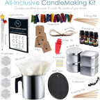 Organic Soy Candle Making Kit for Adults, DIY Crafts, Complete Candle Making Supplies Include Natural Soy Wax, Tins, Scents, Dyes, Wicks & More – Gift Idea, Perfect Home Decor – 2 Lbs