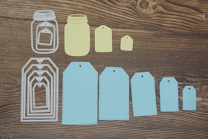 Bookmark Metal Cutting Dies, Bottles Frame Carbon Steel Note Embossing Stencils for DIY Scrapbooking Photo Album Decorative DIY Paper Cards Making Gift, Classic Style Metallic Die Cut