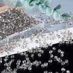 1200PCS 3mm Bicone Crystal Glass Beads for Jewelry Making, Sparkling Mini Beads for Suncatchers, DIY Bracelets & Craft Projects (Grey)