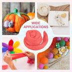 MECCANIXITY Wool Roving Yarn Soft Felting Wool 50g/1.76oz Pure Chunky Roving Yarn for Needle Felting Knitting Blanket Spinning Weaving Art DIY Craft Peach