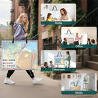 20x26 inch Art Portfolio Bags, Artwork Storage Case with Handle and Zipper, Mesh Waterproof Folder Organizer for Bulletin Boards, Scrapbooks, Keepsake and Poster Storage