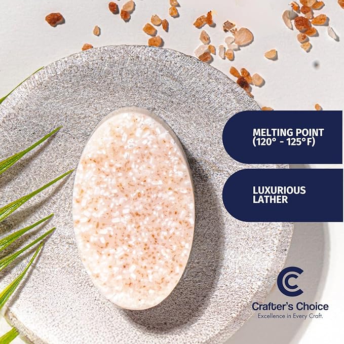 Crafter's Choice Detergent Free Melt and Pour Soap Base for Soap Making and DIY Crafting Projects, SLS/SLES Free, 5LB Block (Baby Buttermilk)