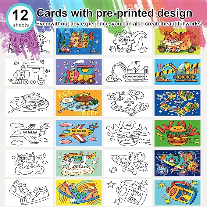 Inburit Art Paint Set with Wooden Easel Box, 24 Colors Acrylic Paints, 8 Paint Brushes, 6 Canvas Panel Deluxe Paining Supplies kit for Kids, Student, Adult & Artist