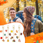 AUGSUN 189Pcs Fall Keychain Making Kit, Autumn Charm Jewelry Chain Making Crafts, 60 Thanksgiving Charms 12 Keychain Clips Hooks 15 Extender Chains 100 Jump Ring and Jewelry Plier for Holiday Gifts