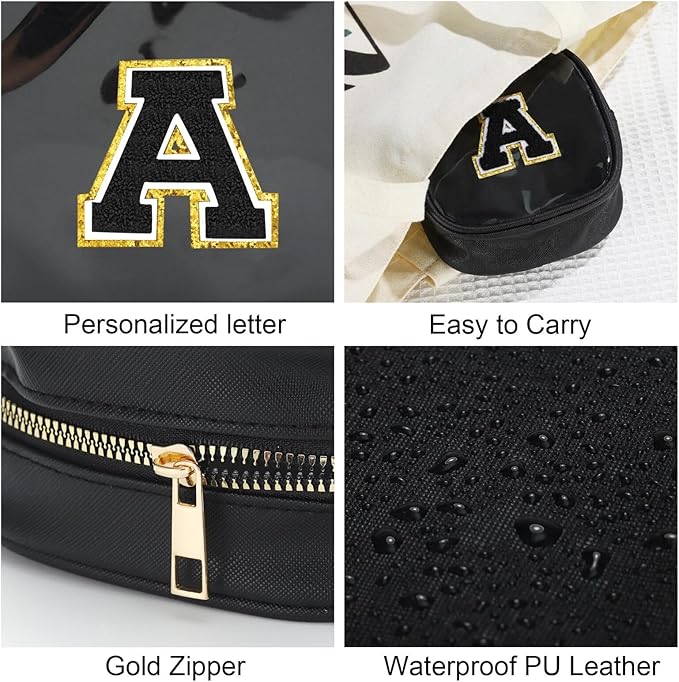 YOOLIFE Mini Waterproof Toiletry Bag, Makeup Bag Travel Essentials Gifts for Women, Nurse Pack Black