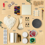 Hearth & Harbor Organic Soy Candle Making Kit for Adults, DIY Crafts, Complete Candle Making Supplies Include Natural Soy Wax, Tins, Scents, Dyes, Wicks & More – Gift Idea, Perfect Home Decor – 12 Lbs