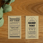 GLOBLELAND Retro Travel Ticket Clear Stamps for Cards Making Vintage Movie Ticket Background Clear Stamp Seals 5.83x8.27inch Transparent Stamps for DIY Scrapbooking Photo Album Journal