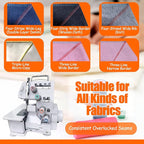 Serger Sewing Machine, Desktop Overlock Sewing Machine with LED Light and Accessories Kit, for Lapel Padding Hemming Sewing
