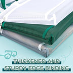 Pendancy Mesh Zipper Pouch A3 Size, Large Double Pocket Lightweight Nylon Transparent File Bag with Handle, 13x17 in Foldable Document Storage for Puzzle Project/Cross Stitch/Travel/Office (Red)