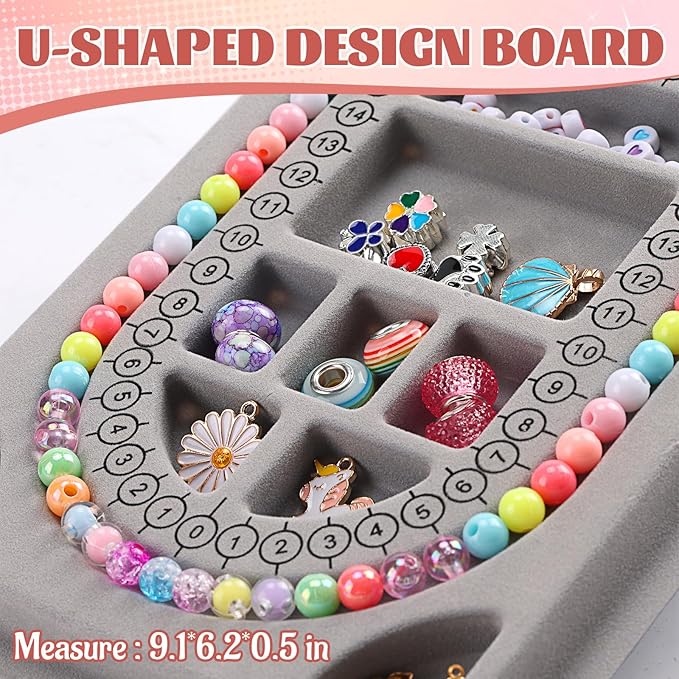 Extpro Charm Bracelet Making Kit, 1410pcs DIY Jewelry Making Kit with Box & Bead Board, Unicorn Gifts Arts and Crafts Toys for 8-12 Years Old Girls Festival Birthday