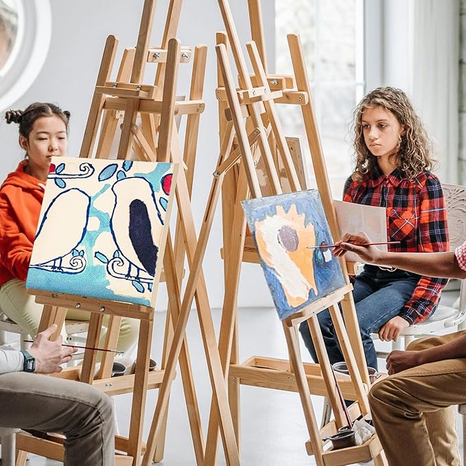 9 Pcs Wood Panels 12 x 12 Inch Craft Wood Canvas Boards Panels Unfinished Wooden Boards for Painting, Crafts, Acrylic, and Oil Art DIY Projects