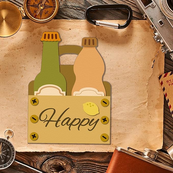 GLOBLELAND Summer Bottle Shaker Cutting Dies for Card Making Summer Soda Shaker Cut Die for DIY Scrapbooking Journal Embossing Paper Craft Decor