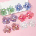 COLIGREE 6 Pairs Hollow Flower Filigree Stud Earrings Dazzling Floral Charms Jewelry Making Kits for DIY Earrings Necklaces Rings Hair Jewelries