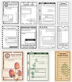 GLOBLELAND Vintage Plan Label Clear Stamps for DIY Scrapbooking Organizer Task Arranger Silicone Clear Stamp Scheme Seals for Journals Decorative Cards Making Photo Album