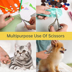 Small Embroidery Scissors with Cover -Cute and Comfortable handles with Sturdy and Sharp Tips for Precise Cutting, Perfect Size for Keeping in Your Sewing and Craft Supplies Kit