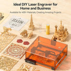 Laser Engraving Machine, Woxcker L2 MAX 5.5W Enclosure Laser Engraver, 300x300mm Bed Size 0.01mm High Precision Laser Engraving and Cutting for Wood Leather Glass Acrylic (Class 1 Laser 5500mW)