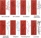 Rancco Rubber Stamps for Crafting, 8 Pcs Mounted Wood Stamps Vintage Plant Flower Decorative Ink Stamp Set for Art DIY Craft, Journal, Letters, Scrapbooking, Card Making, Valentine, 2.6x1x0.79inch