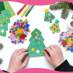 1376 Pcs Foam Stickers Glitter Shape Stickers Colorful Stars Sticker Self Adhesive Geometric Sticker for Crafts Supplies DIY Art Project Scrapbooking Home Decor(Star)