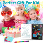 FUNNYB&G Foil Art Craft for Kids - Christmas Crafts Gift Party Favors Stocking Stuffers for Kids Fun Art Supplies Creative Birthday Gift Travel Toys for Girls Boys 4 5 6 7 8 9 Years Old (Vehicle)
