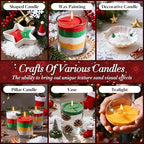 Sukh Candles Sand and Wicks for Christmas - 430G(0.94lb) Sand Candles with Wicks Gold, Silver, Green, Red, White Refillable Candle for Weddings, Parties