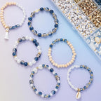 Xylise 6mm/8mm Crackle Glass Beads Bracelet Making Kit Crystal Glass Beads Jewelry Making Kit, Friendship Bracelet kit for DIY Crafts Gifts