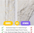 1*PC 40” x 40” Tufting Cloth for Tufting Gun, Primary Tufting Cloth with Marked Lines, Durable Monks Cloth for Punch Needle, Edges Sewn for DIY Crafts