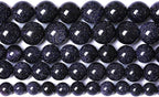 45PCS 8mm Blue Sandstone Gemstone Beads Beads Natural Stone Round Loose Beads for Jewelry Making DIY Bracelet Necklace 15" Inch
