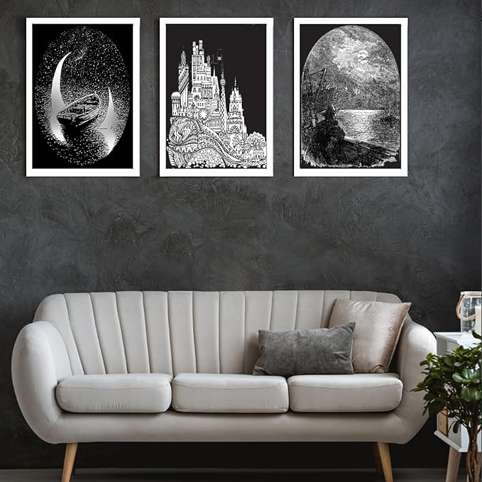 60 Sheets Scratch Paper Art Set, Black Coated Scratchboard Craft Kits, Laser Scratch Paper, Scratch Art Paper for Adult (7.1"x4.8")