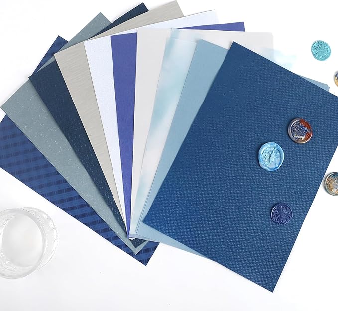 30 sheets Textured art Paper Assorted Set 5.8x8.3 Inch A5 mixed Special Craft Paper for Scrapbooking Junk Journaling Supplies dialy Plan gift Card Embellishments work (Clear)