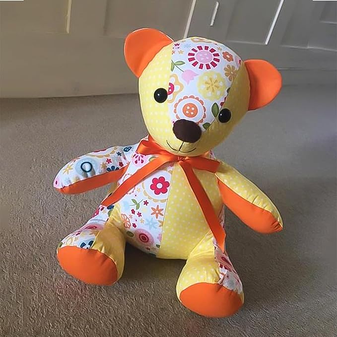 10 Pcs Memory Bear Patterns for Easy Sewing Template, Acrylic Material Ruler Set for Beginners with Instructions, Preserve Your Memories, Large Stencil for Home Cutting & Quilting Art Craft, L 15 Inch