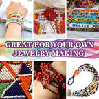 Glass Seed Beads for Bracelet Making Kit, 24 Colors 6/0 4mm Small Beads Multicolor Beading Beads with Container Box for Jewelry Making - Approx 6000pcs