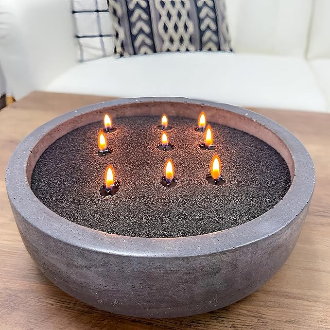 NICEME Black Customized Powder Candle Making Kit, 26Oz Refillable Beaded Wax Sand DIY Pearled Candle All Natural Reusable Candle Making Self Extinguish with 30PCS Wicks 2PCS Centering Devices